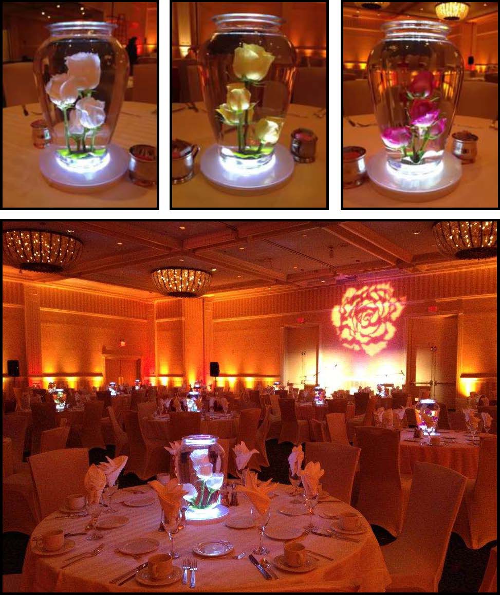 audio video & lighting - led centerpieces 10"